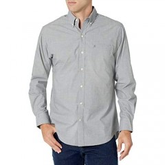 IZOD Men's Button Down Long Sleeve Stretch Performance Solid Shirt