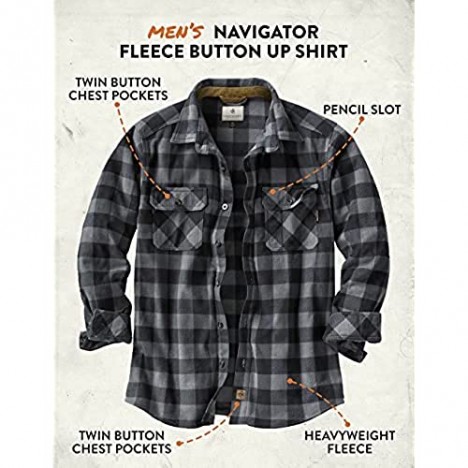 Legendary Whitetails Men's Navigator Fleece Button Up Shirt