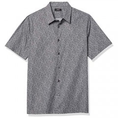 Theory Men's Printed Short Sleeve Woven Irving Ss