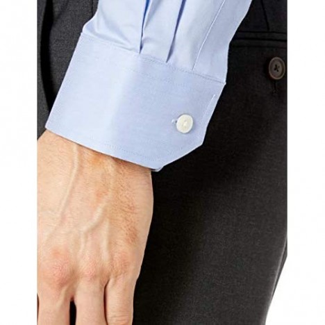 Brand - Buttoned Down Men's Tailored Fit Micro Twill Dress Shirt Supima Cotton Non-Iron Spread-Collar