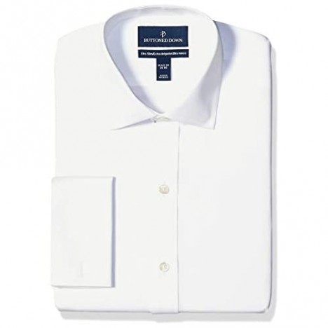 Brand - Buttoned Down Men's Xtra-Slim Fit French Cuff Dress Shirt Supima Cotton Non-Iron Spread-Collar