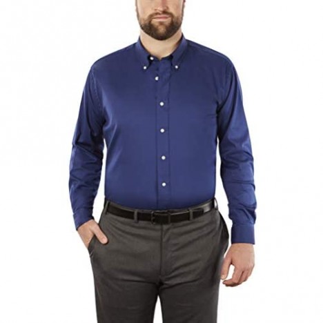 IZOD Men's BIG FIT Dress Shirt Stretch Cool FX Cooling Collar Solid (Big and Tall)