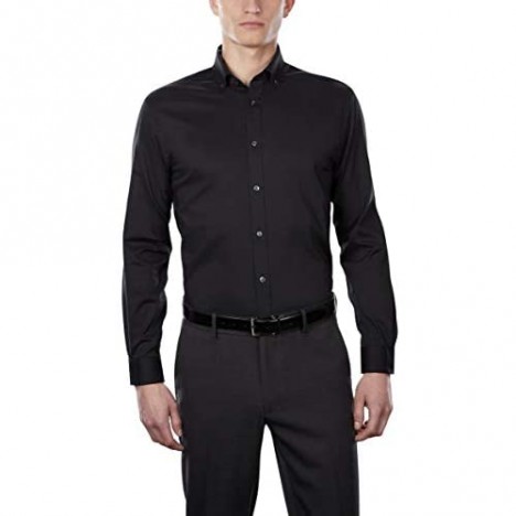 IZOD Men's Dress Shirt Slim Fit Stretch Cool FX Cooling Collar Solid