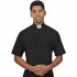 Men's Short Sleeves Tab Collar Clergy Shirt Black