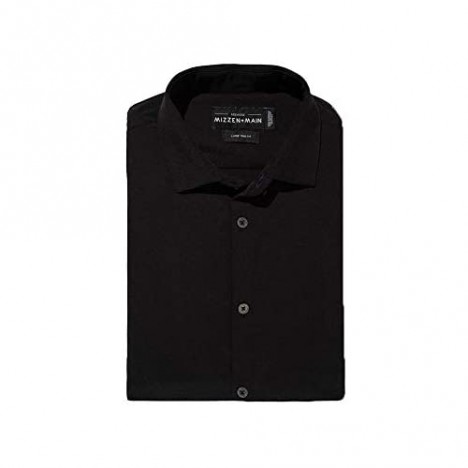 Mizzen + Main Leeward Mens Standard Fit Button Down Plaid Dress Shirt