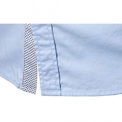 MUSE FATH Men's Short Sleeve Cotton Casual Trendy Regular Fit Dress Shirt