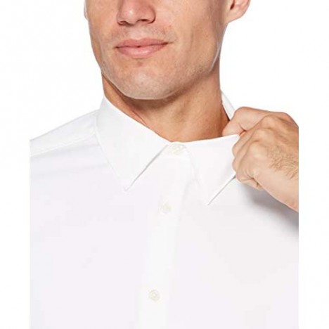 Perry Ellis Men's Slim Fit Solid Stretch Dress Shirt