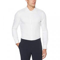 Perry Ellis Men's Slim Fit Solid Stretch Dress Shirt