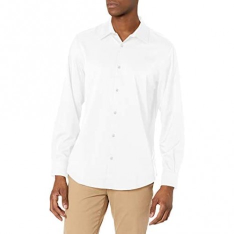 Perry Ellis Men's Solid Perforated Dress Shirt