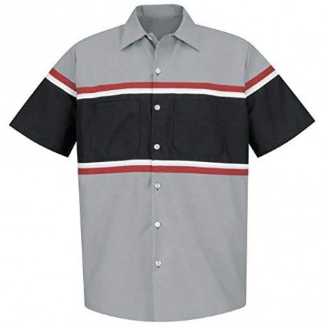 Red Kap Men's Industrial Work Shirt Regular Fit Short Sleeve