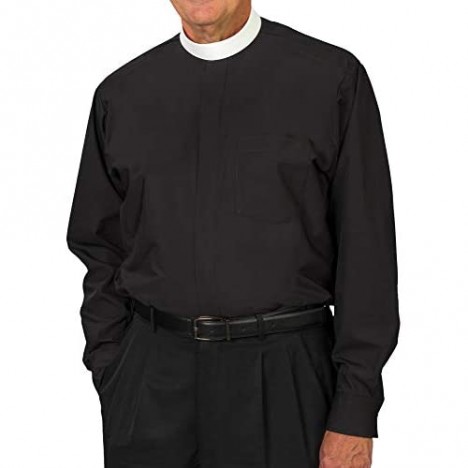 USA-Made Chapel Lane Long Sleeve Round Collar Clergy Shirt