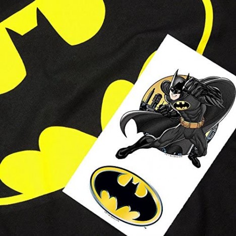 Batman Classic Logo Pull-Over Hoodie Sweatshirt & Stickers