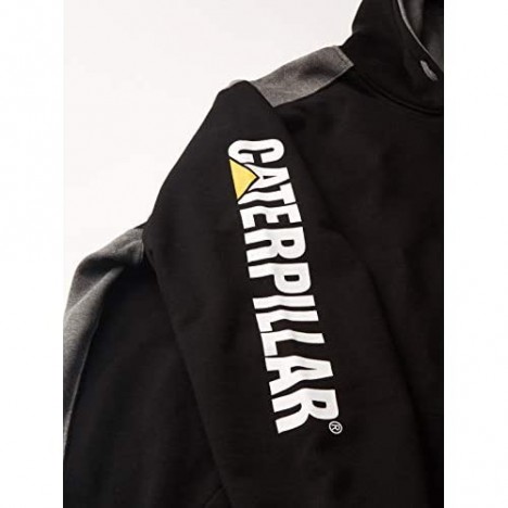 Caterpillar Men's Logo Panel Hooded Sweatshirt (Regular and Big Sizes)