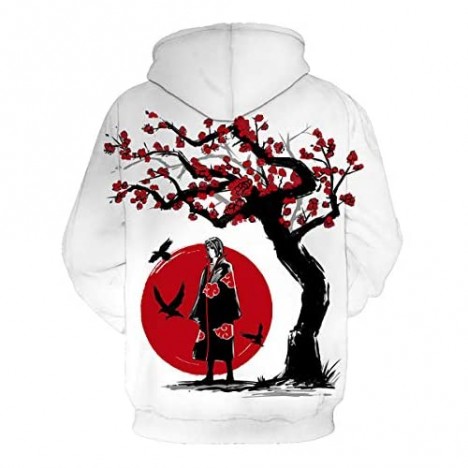 CHENMA Men Japan Anime 3D Print Pullover Hoodie Sweatshirt with Front Pocket