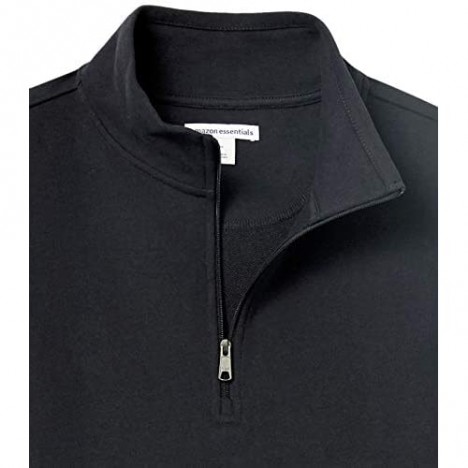 Essentials Men's Lightweight French Terry Quarter-Zip Mockneck Sweatshirt
