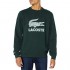 Lacoste Men's Long Sleeve Flocked Graphic Croc Crewneck Sweatshirt