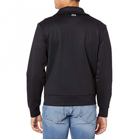 Lacoste Men's Long Sleeve Full Zip Heritage Badge Stripe Sweatshirt