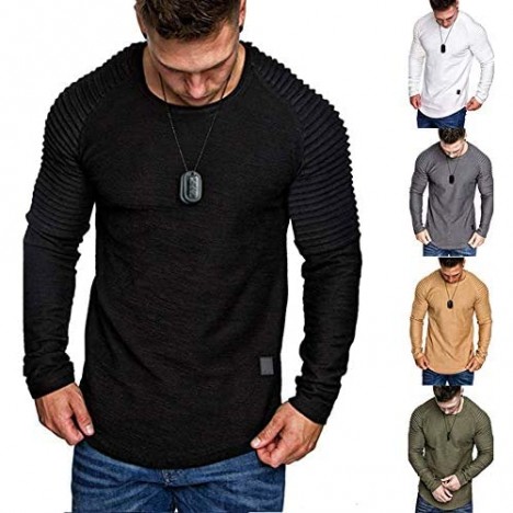 lexiart Mens Fashion Athletic Hoodie Shirts Casual Sport Pullover Solid Color Sweatshirt