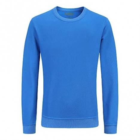 Men crew neck sweatshirt 100% organic cotton sustainable essential basic eco-friendly knitwear