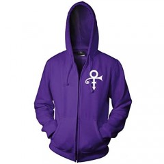Prince Official Love Symbol Purple Zip Hoodie