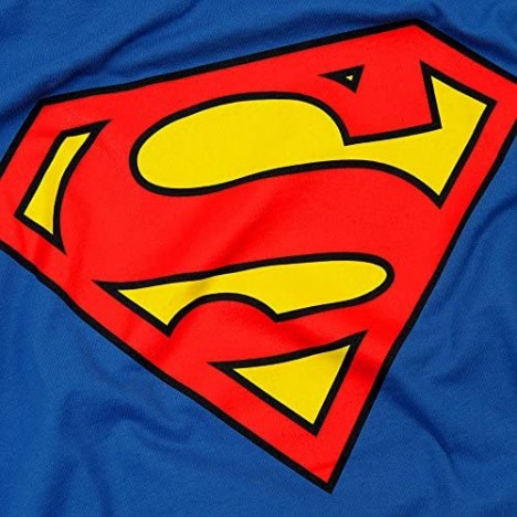 Superman Classic Logo Pull-Over Hoodie Sweatshirt & Stickers