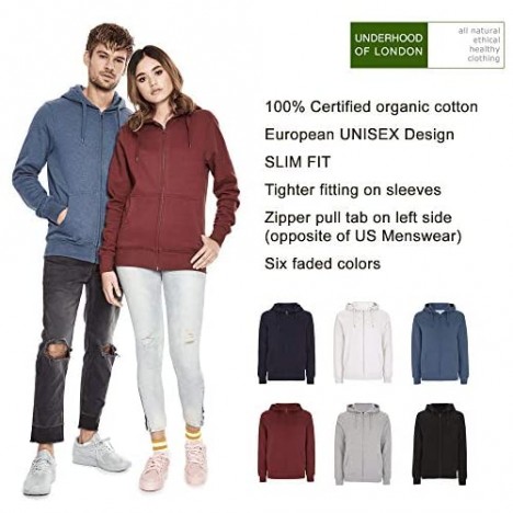 Zipper Hoodies for Men | Men's 100% Organic Cotton Zip Up Hooded Sweatshirt - s7jk1s470ba