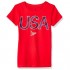 FIFA Girls' Big Officially Licensed USA Filled Ribbon Youth Tee