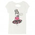 French Toast Girls' Short Sleeve Bow Back Graphic Top