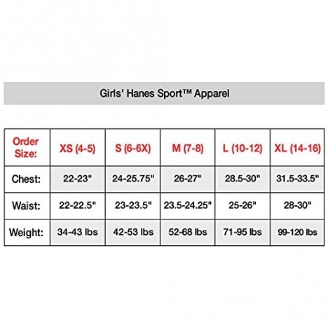 Hanes Girls Sport Speed Dash Performance Tee