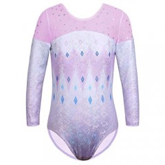 TFJH E Girls Gymnastics Leotards Practice Outfits Sparkly Sequin Dance Clothes 3-12Y