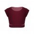 TiaoBug Little Big Girls Crop Tops Athletic Dance Sports T-Shirt Short Sleeves Fashion Tees Cutout Tank Tops