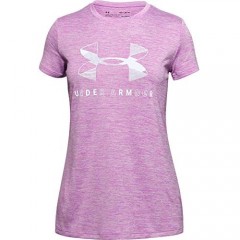 Under Armour Girls' Big Logo Twist Short Sleeve Training Workout T-Shirt