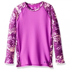Under Armour Girls' ColdGear Crew Neck Purple Rave (959)/Indulge  Youth X-Large