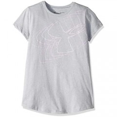 Under Armour girls Linear Logo Short Sleeve T-shirt