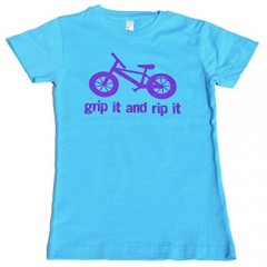 ZippyRooz Kids Fat Tire BMX Bike Tee Shirt Grip It and Rip It! for Youth Boys & Girls