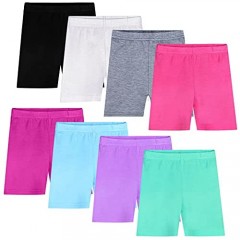 Auranso 8 Pack Kids Dance Shorts Girls Bike Short Breathable and Safety Shorts