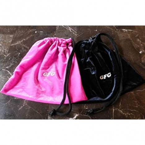 goldFOXgear Set of 2 Girl's/Teen's/Women's Soft Velvety Gymnastic Shorts|Bonus 2 Matching Grip Bags|nonpinching Band| Dance Shorts | Playground Shorts | Exercise/Bike Shorts