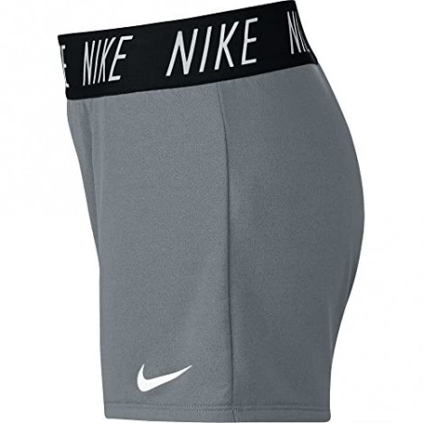 Nike Girl's Dry Shorts (Grey/White Medium)