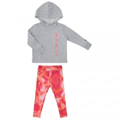 Champion Little Girls Legging Sets with Fleece and Jersey Hooded Tops Toddler and Little Girls Kids Clothes