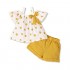 Infant Toddler Baby Girl Clothes Ruffle Short Sleeve Tops Denim Jeans Pants 2PCS Cute Summer Outfit Set