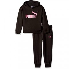 PUMA girls Fleece Pullover Hoodie & Jogger Set