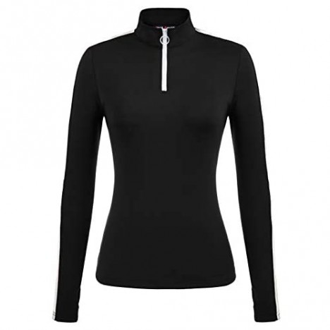 JACK SMITH Women Long Sleeve Workout Shirts Moisture Wicking Golf Shirts with Thumb Holes S-2XL