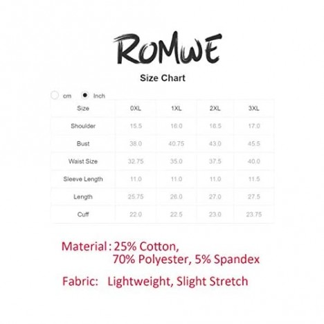 Romwe Women's Plus Size Rib Knit Lantern Short Sleeve Frill Trim Mock Neck Blouse Top Tee