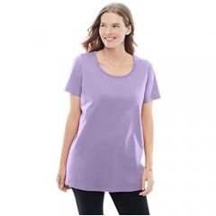 Woman Within Women's Plus Size Petite Perfect Short-Sleeve Crewneck Tee Shirt