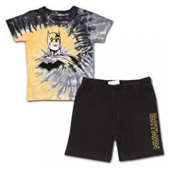 BATMAN Warner Bros Boy's 2 Pack Short Sleeve Shirt and Short Set