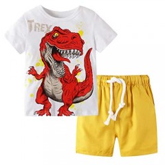 BIBNice Toddler Boy Clothes Kids Summer Outfits Shirt Short Sets 2-7T