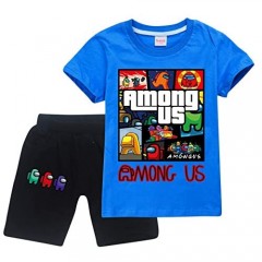 Boy Short Sleeve T-Shirt and Shorts Kid 2 Pcs Summer Outfit Clothing Set