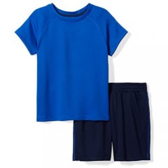 Brand - Spotted Zebra Boys' Active Short-Sleeve T-Shirt and Shorts Set