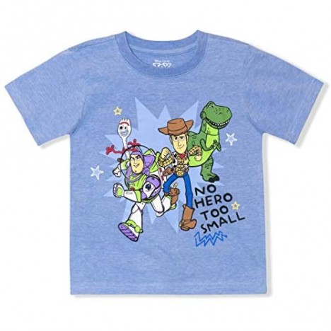 Disney Toy Story Boy's 2 Pack Tee Shirt and Shorts Set for Toddlers and Kids