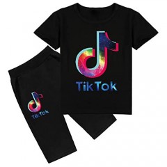 Fashion TIK-Tok T-Shirt Shorts 2pcs Set of Tracksuit Suit for Kids